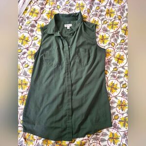 Merona Dark Green Tunic Tank, Medium